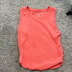 American Eagle Outfitters Coral Ribbed Top